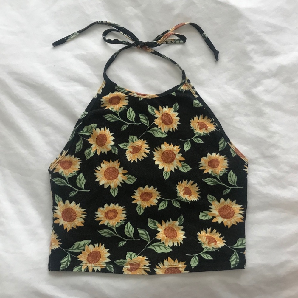 Urban Outfitters Sunflower Halter Crop Top